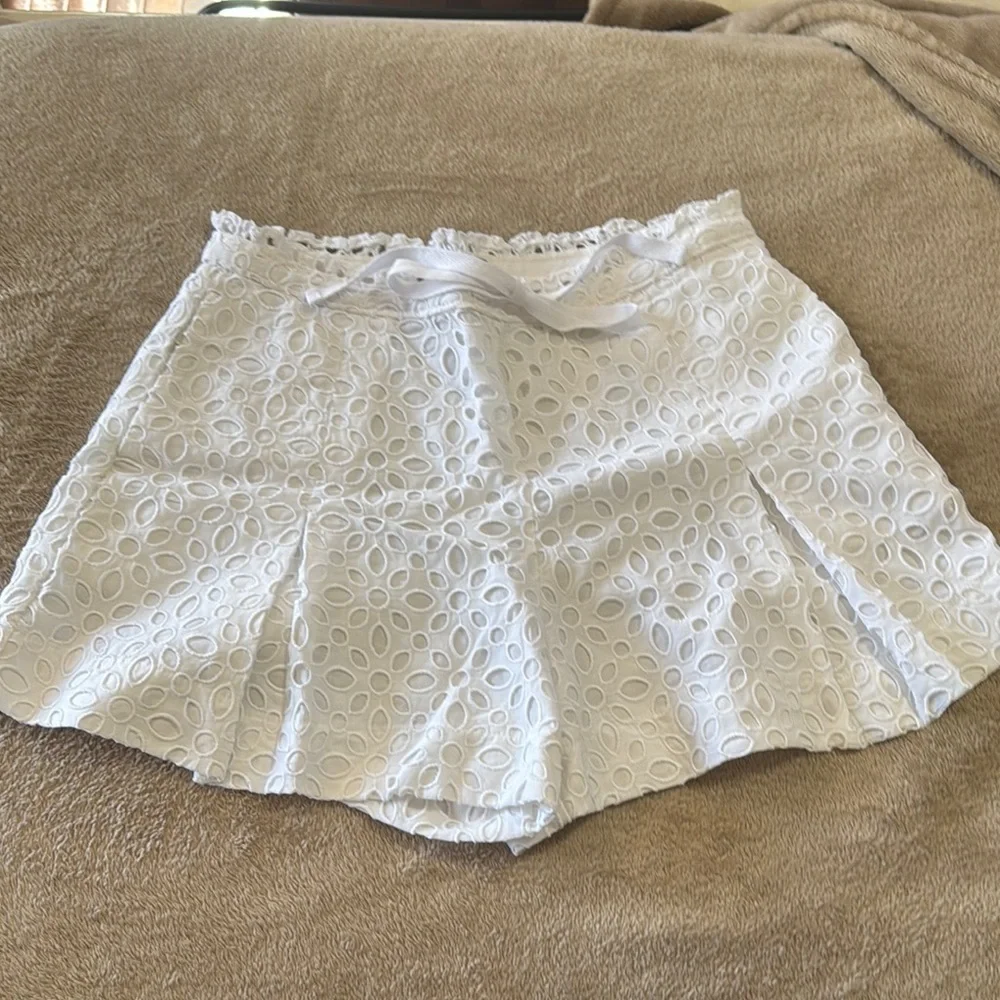 J Crew Women’s Belair Coastal Chic White Eyelet Women's Shorts